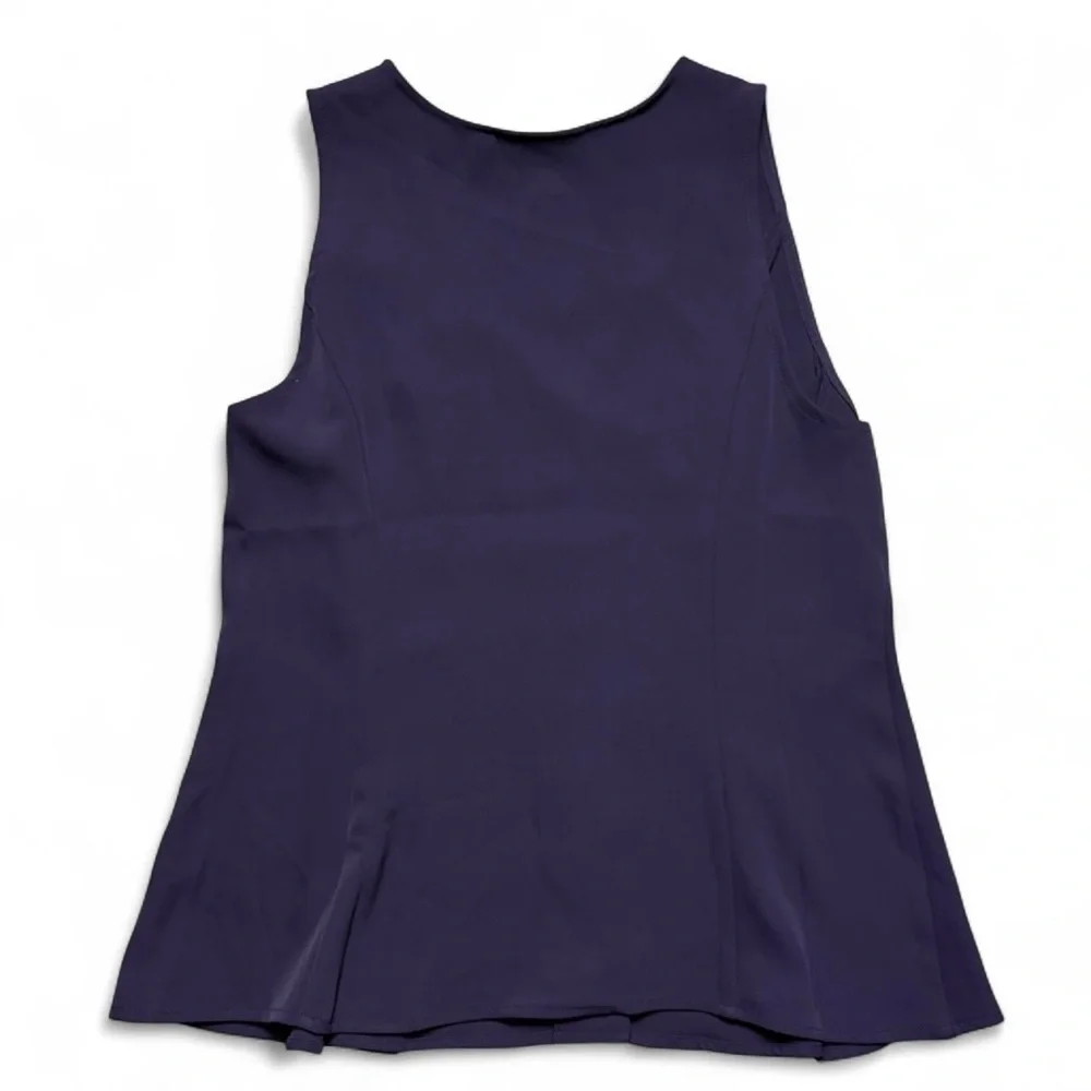 Melloday Purple Sleeveless Button Up Blouse Vest Womens Size Large NWT - Picture 2 of 6
